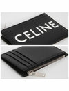 Logo Zipper Card Wallet Black - CELINE - BALAAN 4