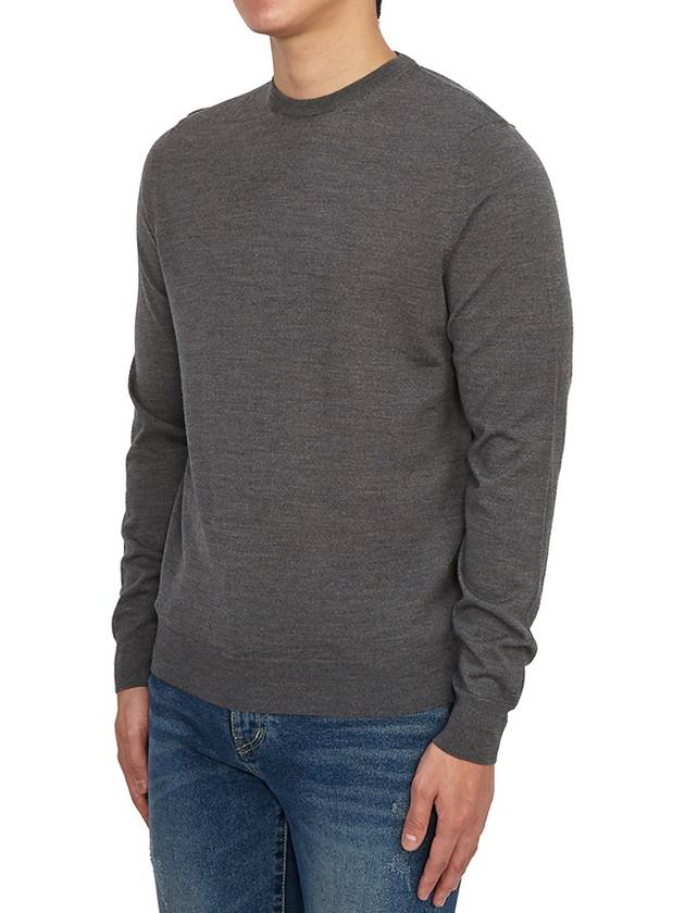 Men's Crew Neck Wool Knit Top Grey - DRUMOHR - BALAAN 3