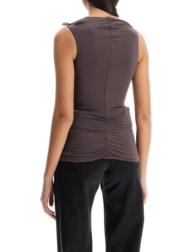 smoke gray viscose tank top with wide neckline - CHRISTOPHER ESBER - BALAAN 3