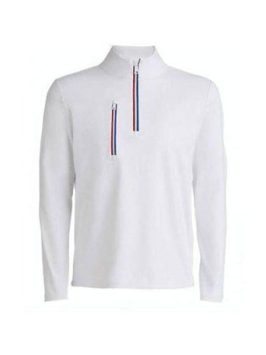 Men's Golf Daytona Tech Interlock Slim Fit Pullover Long Sleeve T-Shirt White - G/FORE - BALAAN 1