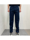 Cotton Chino Straight Pants Blue - AMI - BALAAN 3