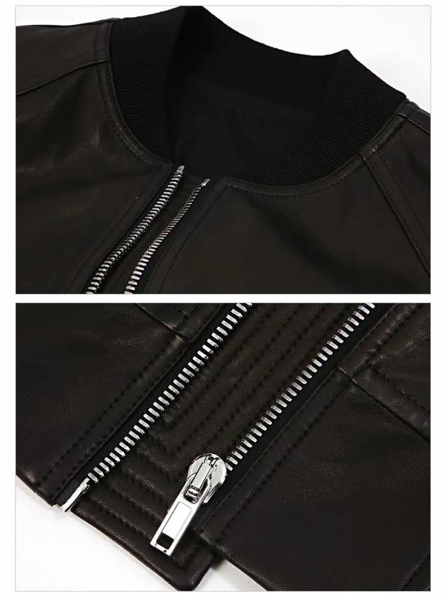 Raglan Aviation Leather Bomber Jacket Black - RICK OWENS - BALAAN 7