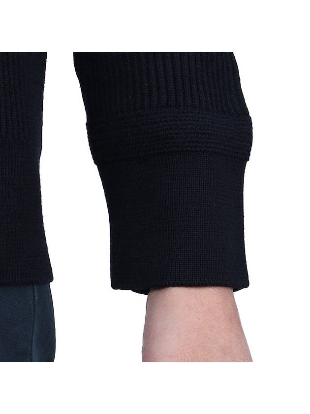 Crewneck Full Rib Wool Knit Top Navy - STONE ISLAND - BALAAN 8