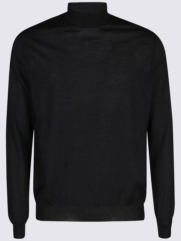 Malo Black Wool Knitwear - MALO - BALAAN 1