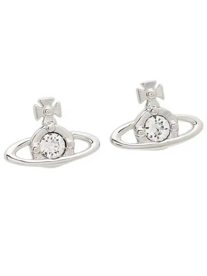 Nano Solitaire Crystal Earrings Silver - VIVIENNE WESTWOOD - BALAAN 2