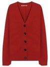 Wool Blend Cardigan Red - ACNE STUDIOS - BALAAN 2