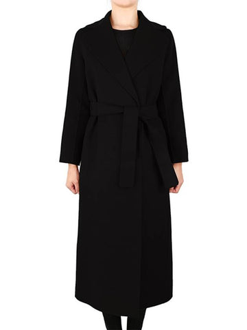 Black Poldo Wool Coat 29016043 013 00453 - MAX MARA - BALAAN 1