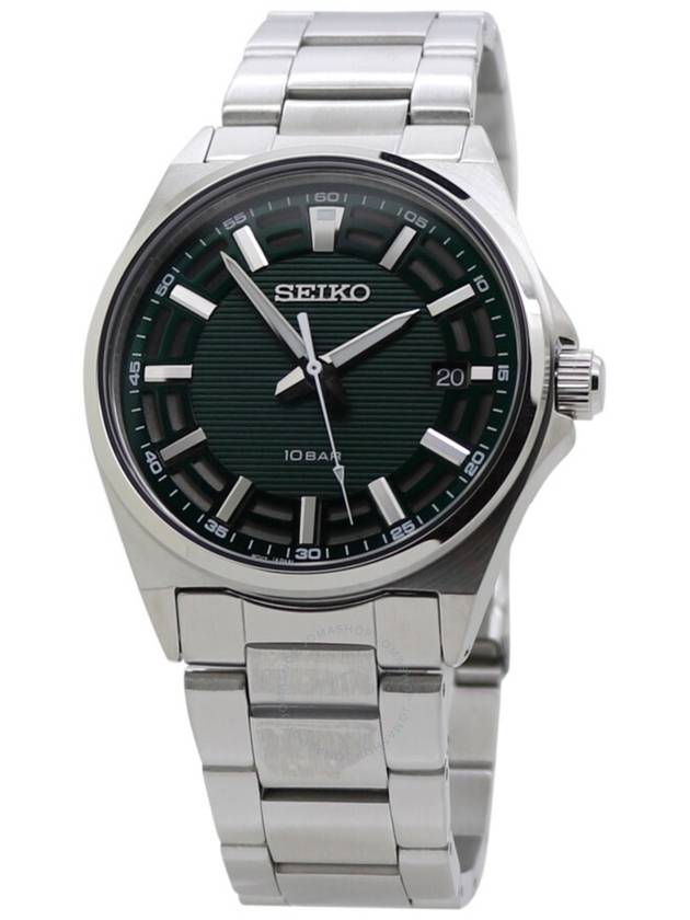 Seiko Quartz Green Dial Stainless Steel Men's Watch SUR503P1 - SEIKO - BALAAN 1