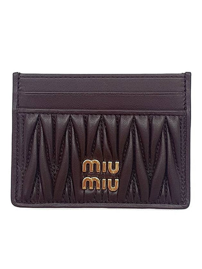 Materasse Nappa Leather Card Wallet Dark Brown - MIU MIU - BALAAN 2