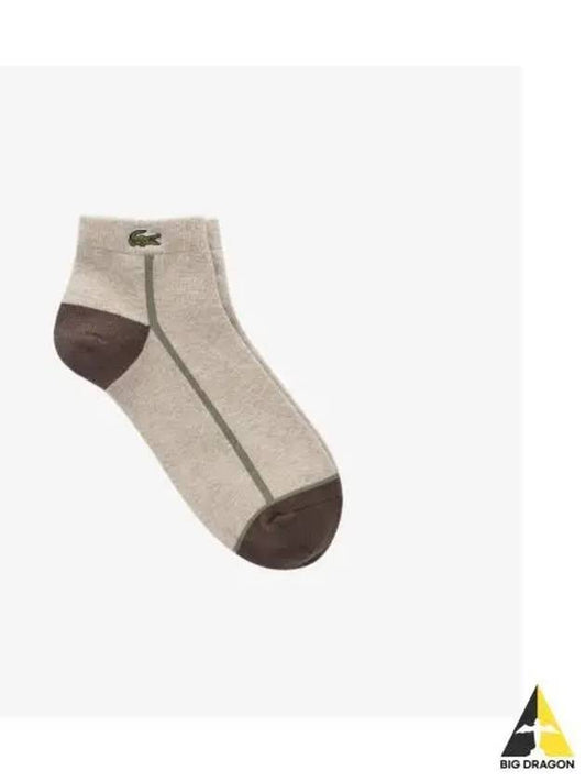 Men s Color Block Ankle Socks Deep Brown - LACOSTE - BALAAN 1