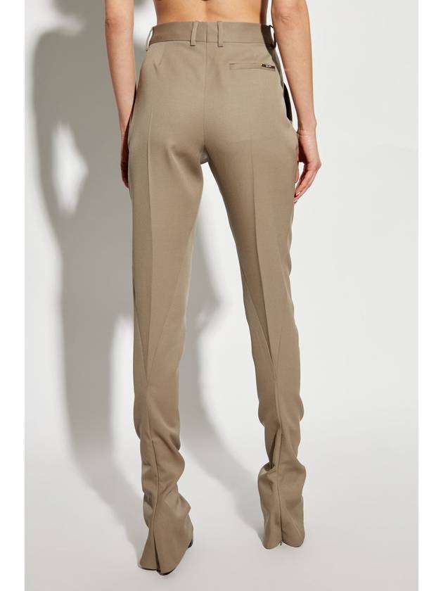 The Attico Wool Trousers, Women's, Beige - THE ATTICO - BALAAN 4