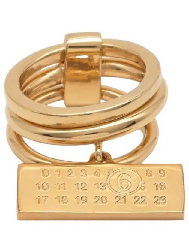 MM6 logo ring gold - MAISON MARGIELA - BALAAN 1