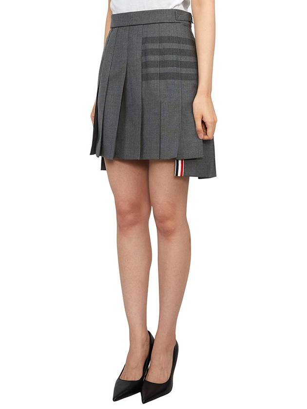 diagonal mini pleated skirt - THOM BROWNE - BALAAN 3