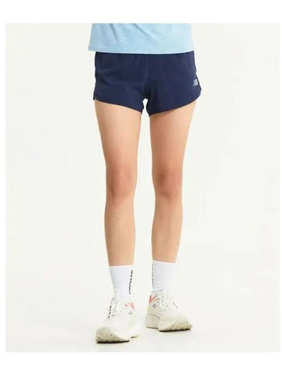 NBNVE4P042 WOMEN Running 3 part short pants NAVY - NEW BALANCE - BALAAN 1