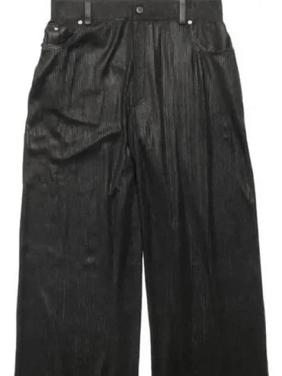 Cotton High Waist Transparent Wide Pants Black - BALENCIAGA - BALAAN 2