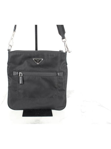 Triangular logo tesuto nylon cross bag - PRADA - BALAAN 1