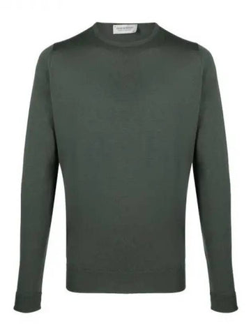 John Smedley Marcus Highland Green Crew Neck Knit 925843 - JOHN SMEDLEY - BALAAN 1