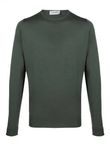 John Smedley Marcus Highland Green Crew Neck Knit 925843 - JOHN SMEDLEY - BALAAN 1