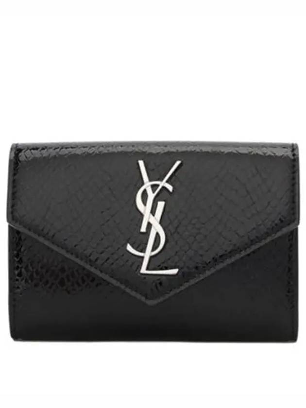 Cassandre Envelope Half Wallet Black - SAINT LAURENT - BALAAN 3