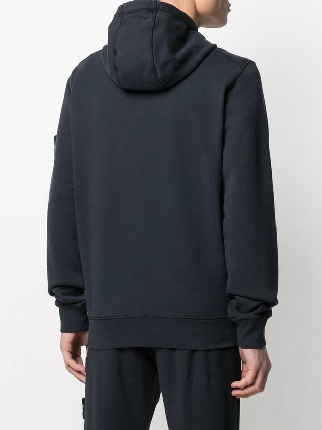 Wappen Patch Cotton Hoodie Navy - STONE ISLAND - BALAAN 6