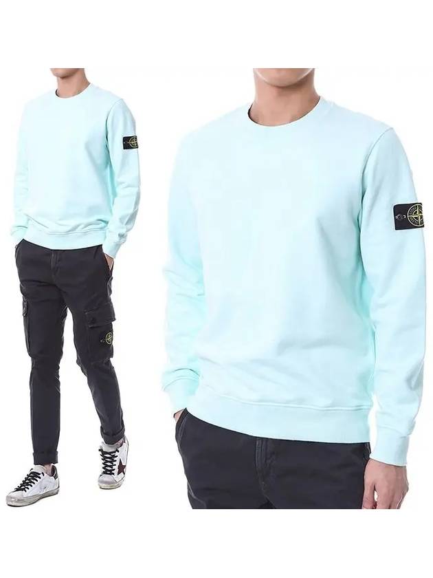 Wappen Patch Crew Neck Sweatshirt Light Blue - STONE ISLAND - BALAAN 2