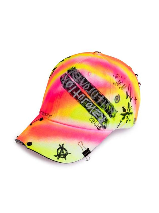 BBD Side Logo Lollipop Graffiti Ball Cap Pink Neon - BLACKBLOND - BALAAN 2