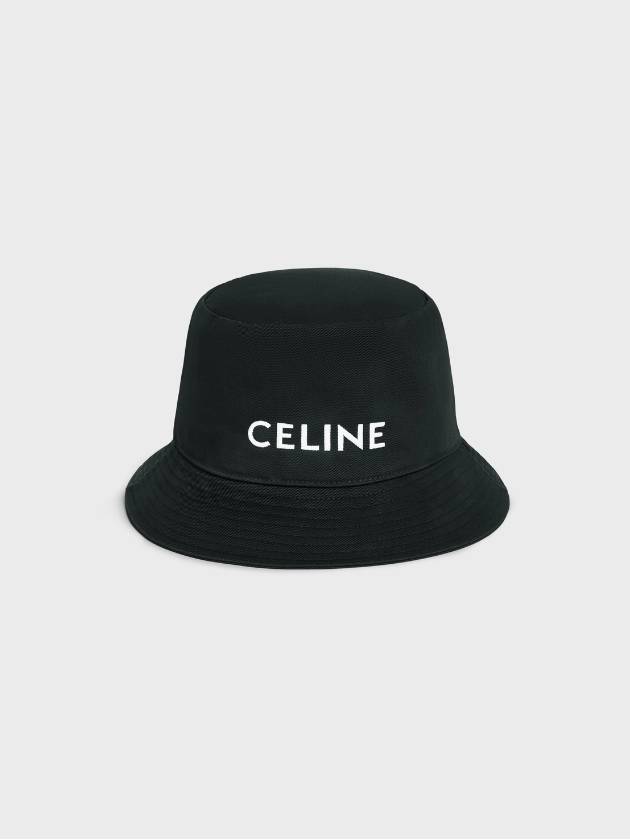 Embroidered Logo Bucket Hat Black - CELINE - BALAAN 2