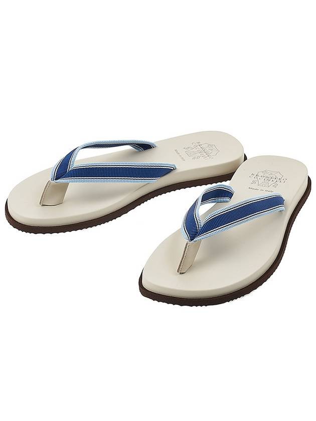 Rubber Flip Flops Cream - BRUNELLO CUCINELLI - BALAAN 2