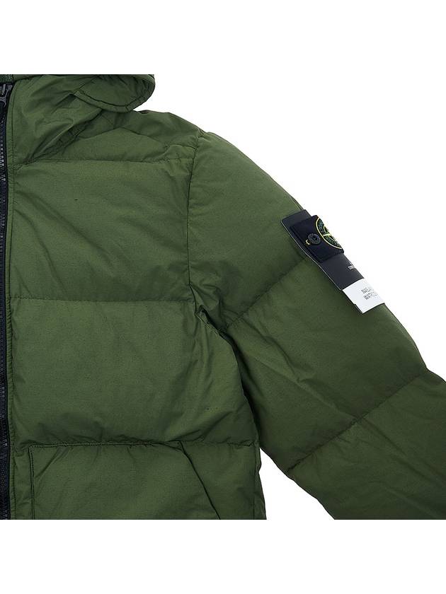 Naslan Light Watro Down Hooded Padding Olive Green - STONE ISLAND - BALAAN 5