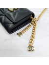 Black CC logo flap chain card wallet black gold plated - CHANEL - BALAAN 3