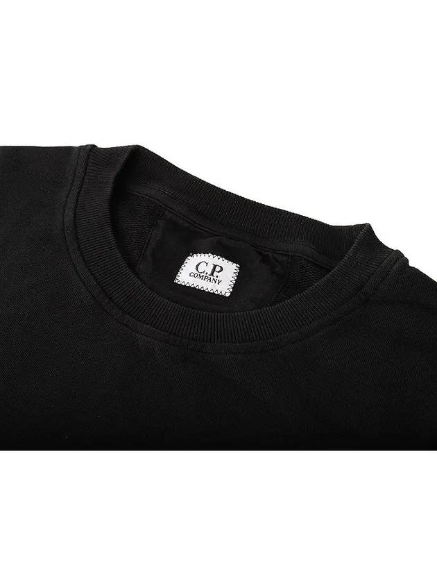 Cotton Fleece Sweatshirt Black - CP COMPANY - BALAAN 4