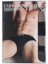 Men's Bold Logo Brief 2 Pack Black - EMPORIO ARMANI - BALAAN 10