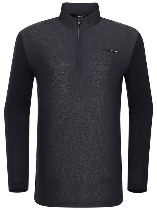 Mesh Jacquard Cool Sleeve Half Zip Up X1TLV2403 Golf Wear Functional Tee - JDX - BALAAN 1