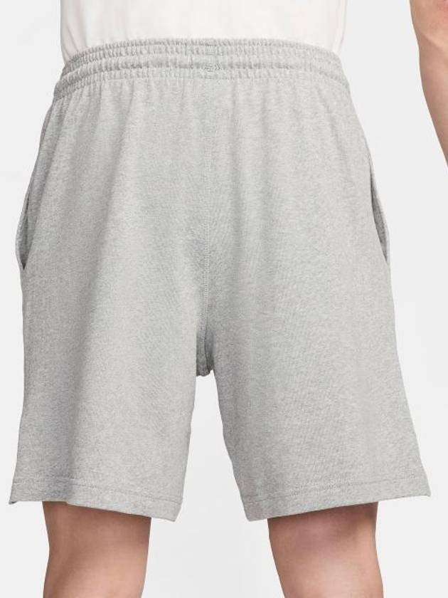 Nike Club Embroidered Logo Knit Shorts Grey - NIKE - BALAAN 4