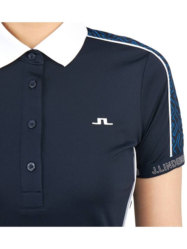 Women's Damai DAMAI Polo Short Sleeve T-Shirt Navy - J.LINDEBERG - BALAAN 9