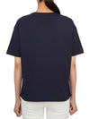 Logo Print Crew Neck Short Sleeve T-Shirt Navy - A.P.C. - BALAAN 4