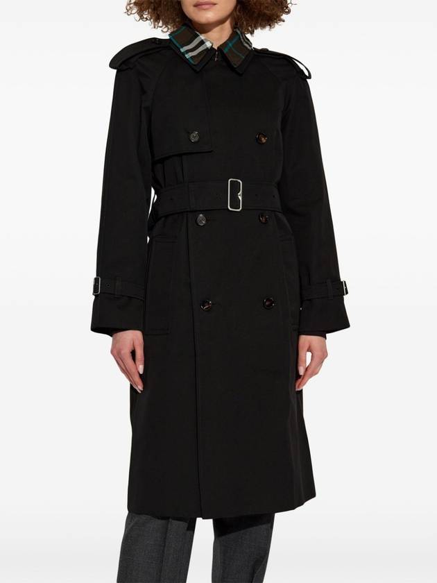 Detachable Collar Trench Coat Black - BURBERRY - BALAAN 3