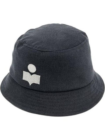 Embroidered Logo Bucket Hat Grey - ISABEL MARANT - BALAAN 1