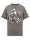 Logo Print Cotton Jersey Short Sleeve T-Shirt Dark Grey - MONCLER - BALAAN 2