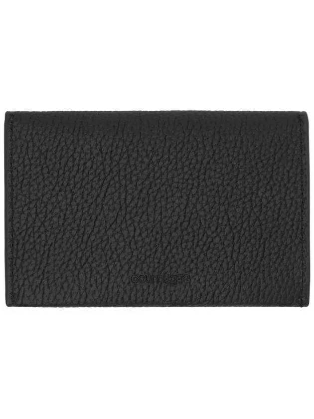 Logo Envelope Leather Card Holder Black - COURREGES - BALAAN 4