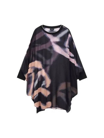 Women s Floral Silk Oversized Top Black 270961 - GIORGIO ARMANI - BALAAN 1