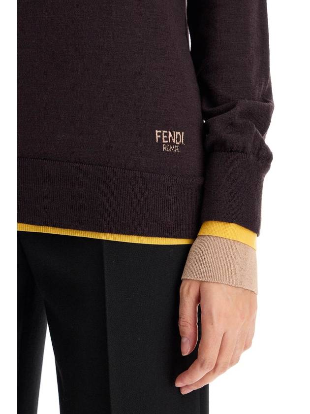 "contrast edge jersey shirt" - FENDI - BALAAN 4