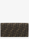 Fabric Chain Long Wallet Brown - FENDI - BALAAN 4