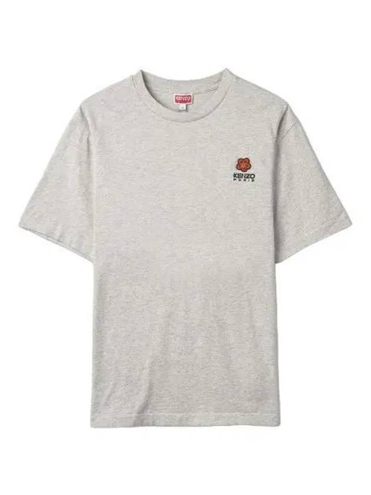 Balk Flower Mini Logo Short Sleeve T Shirt Pearl Gray - KENZO - BALAAN 1