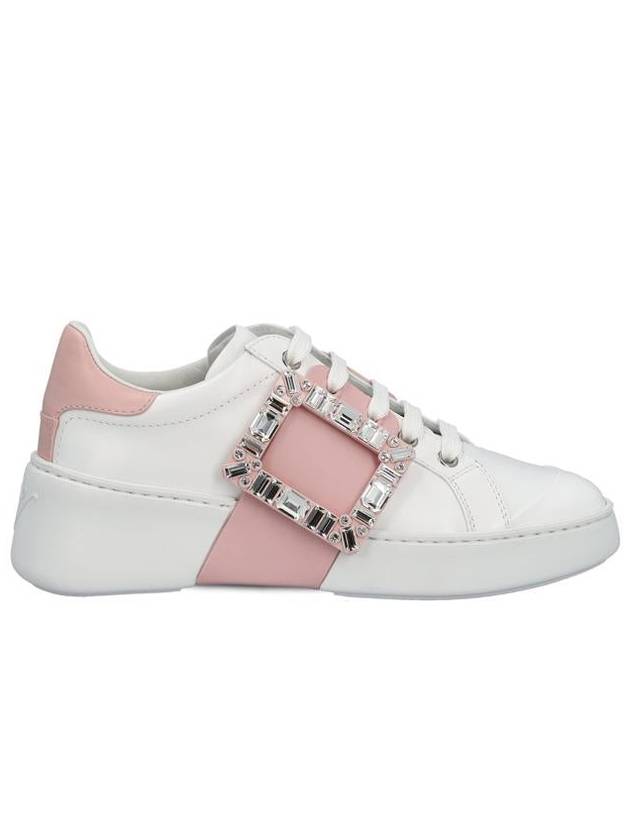 Viv' Skate Buckle Low Top Sneakers White Pink - ROGER VIVIER - BALAAN 2