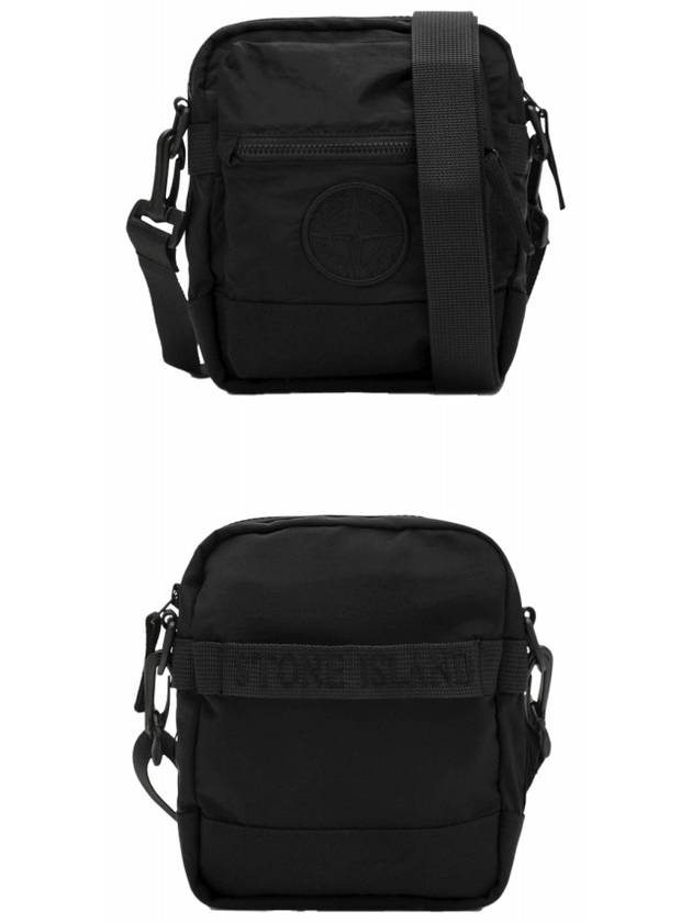 Logo Patch Cross Bag Black - STONE ISLAND - BALAAN 5