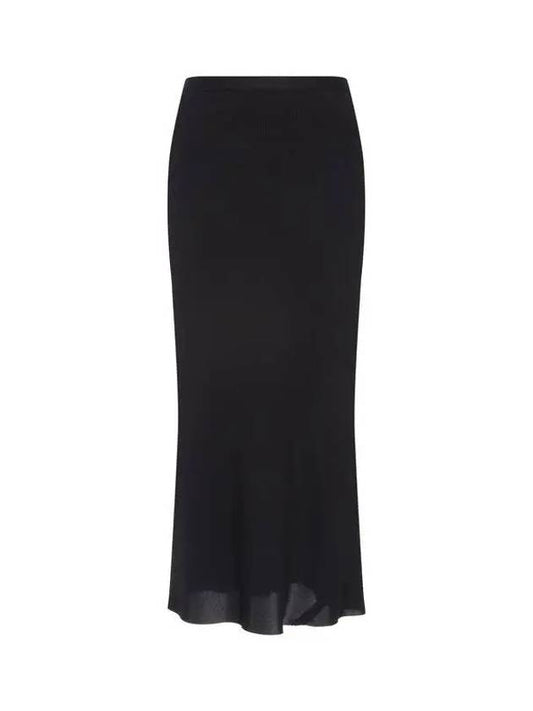 WOMEN Rayon Knee Bias Skirt Black 271518 - RICK OWENS - BALAAN 1