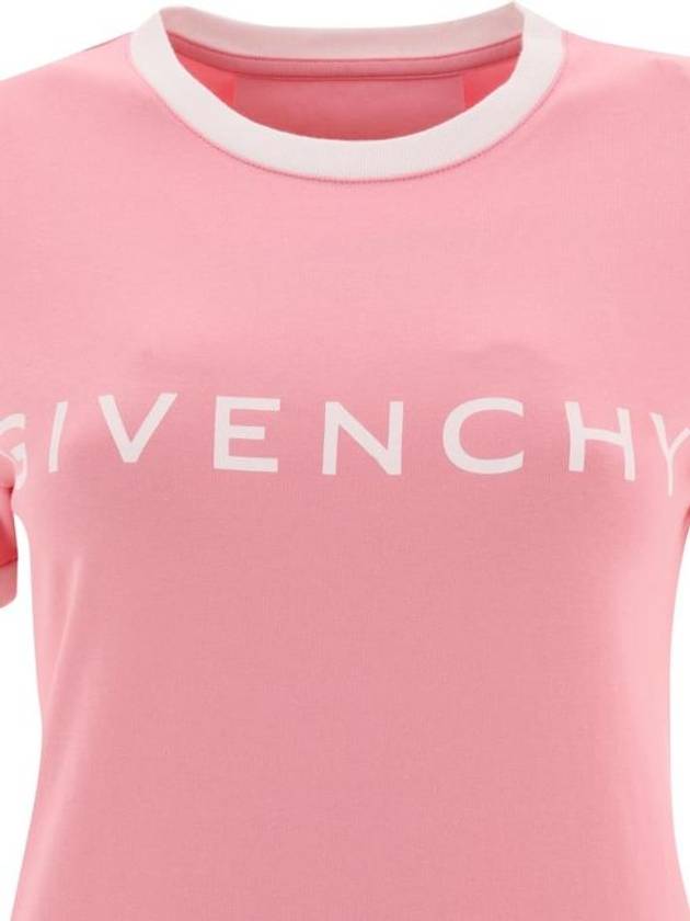 Archetype Slim Fit Cotton Short Sleeve T-Shirt Pink - GIVENCHY - BALAAN 4