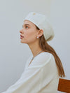 ANC GOLD LOGO KNIT BERET_IVORY - ANOETIC - BALAAN 4