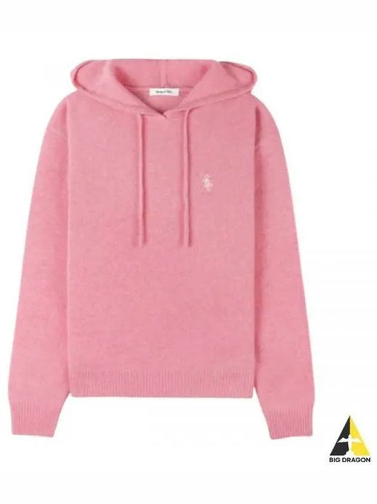 Embroidered Logo Cashmere Hoodie Pink - SPORTY & RICH - BALAAN 2